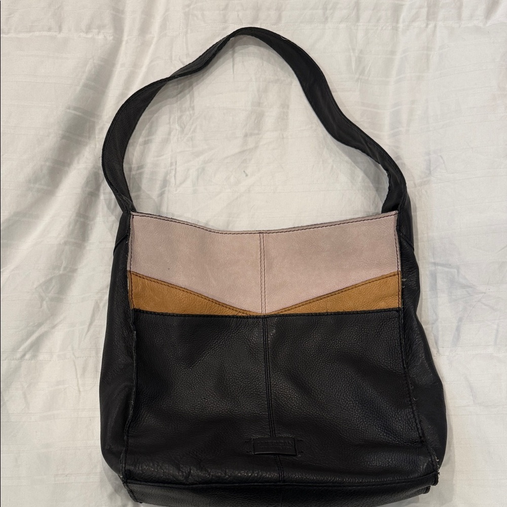 American Leather Stylish Black and Tan Women's Bag